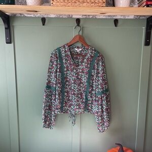 JACK BB Dakota Floral Green Top